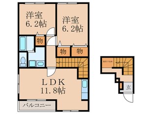 ﾘﾊﾞｰｻｲﾄﾞ広徳の物件間取画像